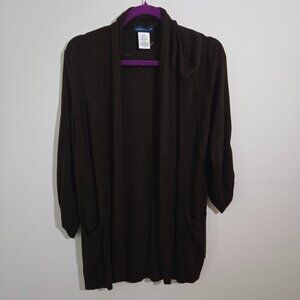 Karen scott Brown cardigan size M